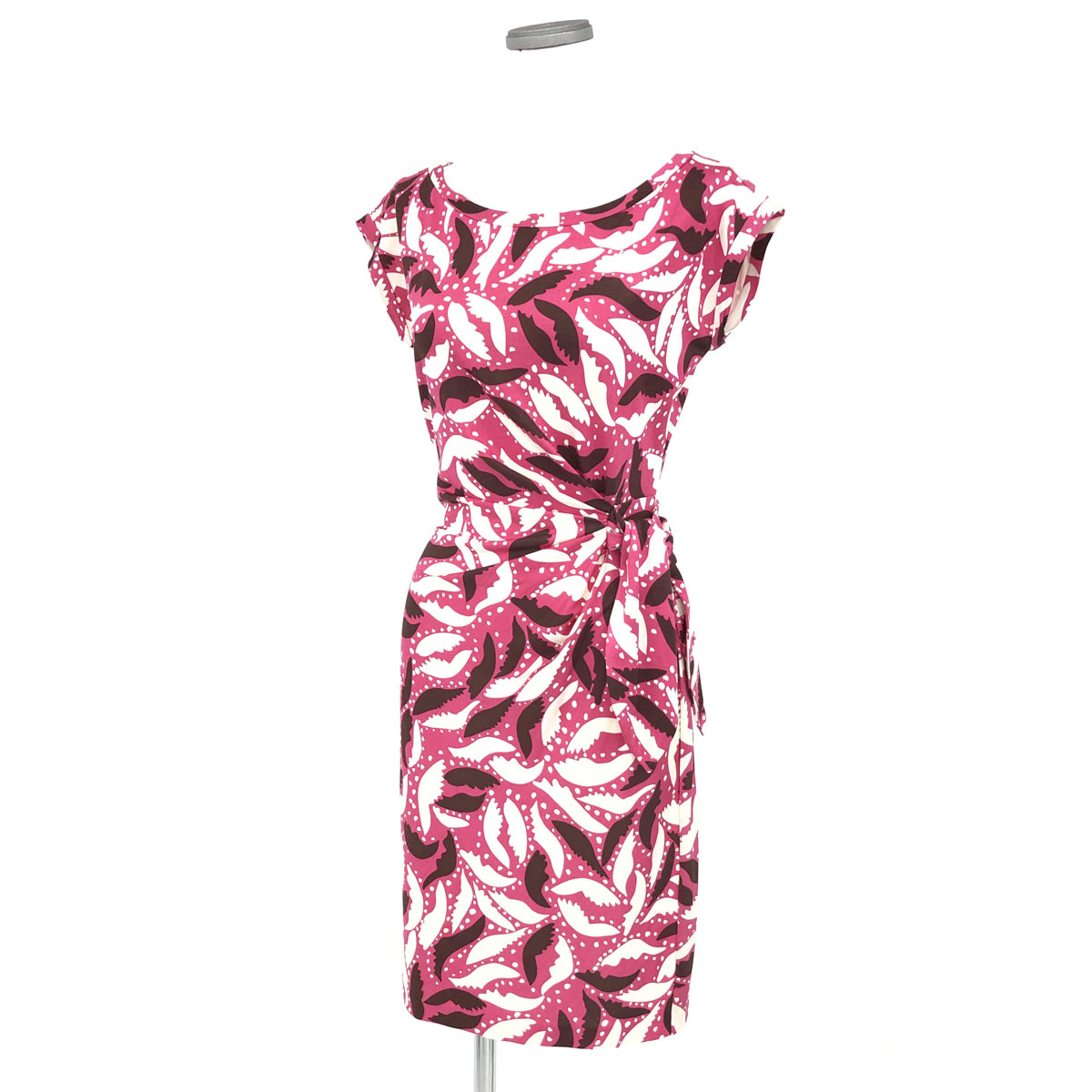 楽天市場 Dianevon Furstenberg ダイアンフォンファステンバーグ ワンピース サイズ4 ピンク 総柄 シルク100 フレンチスリーブ レディース 中古 リサイクル ティファナ