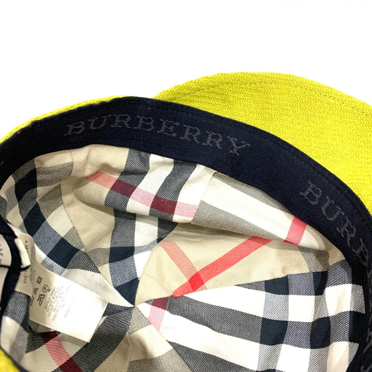 未使用品◇BURBERRY バーバリー ワークキャップ ウール ノバチェック S