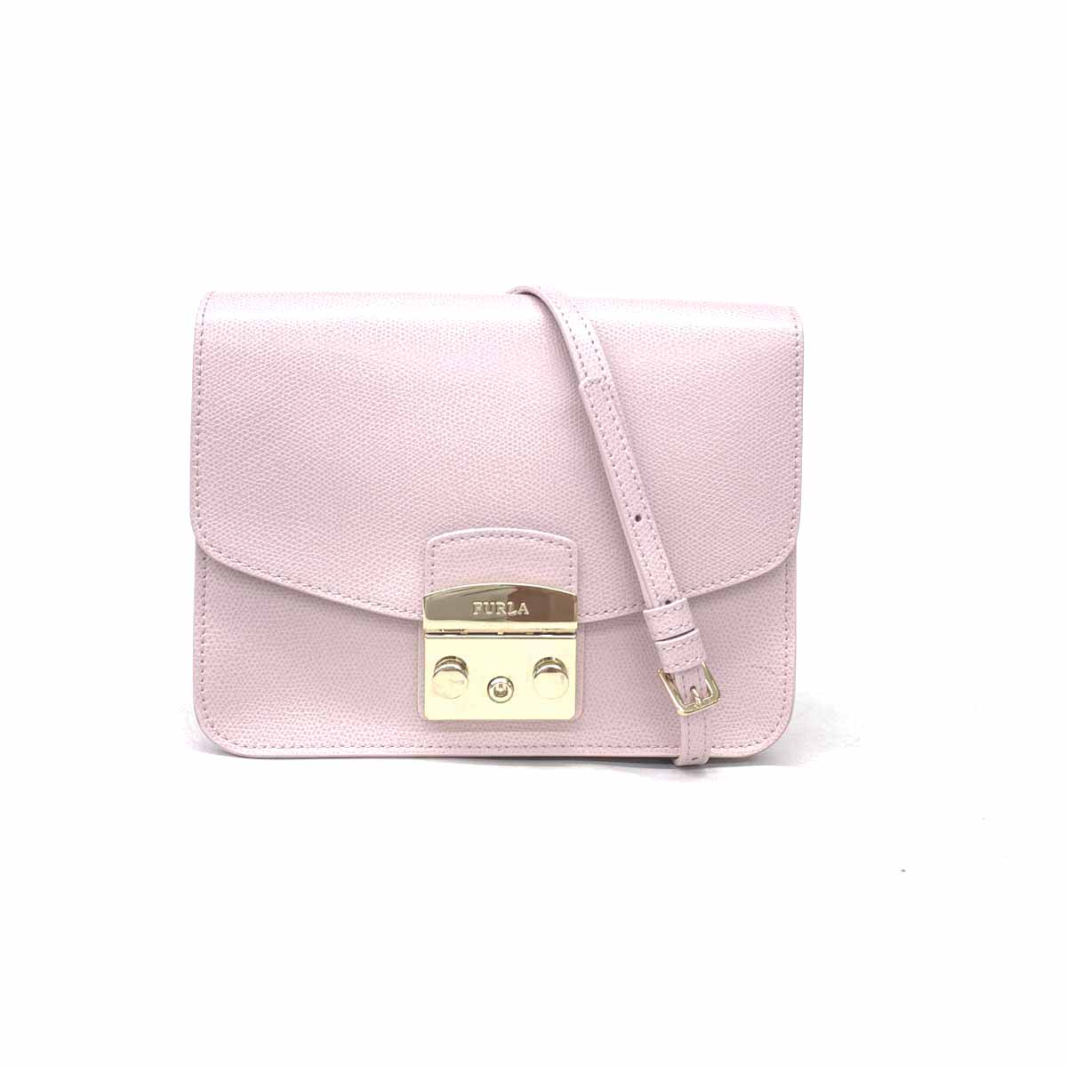 高級素材使用ブランド FURLA メトロポリス ショルダーバッグ ピンク