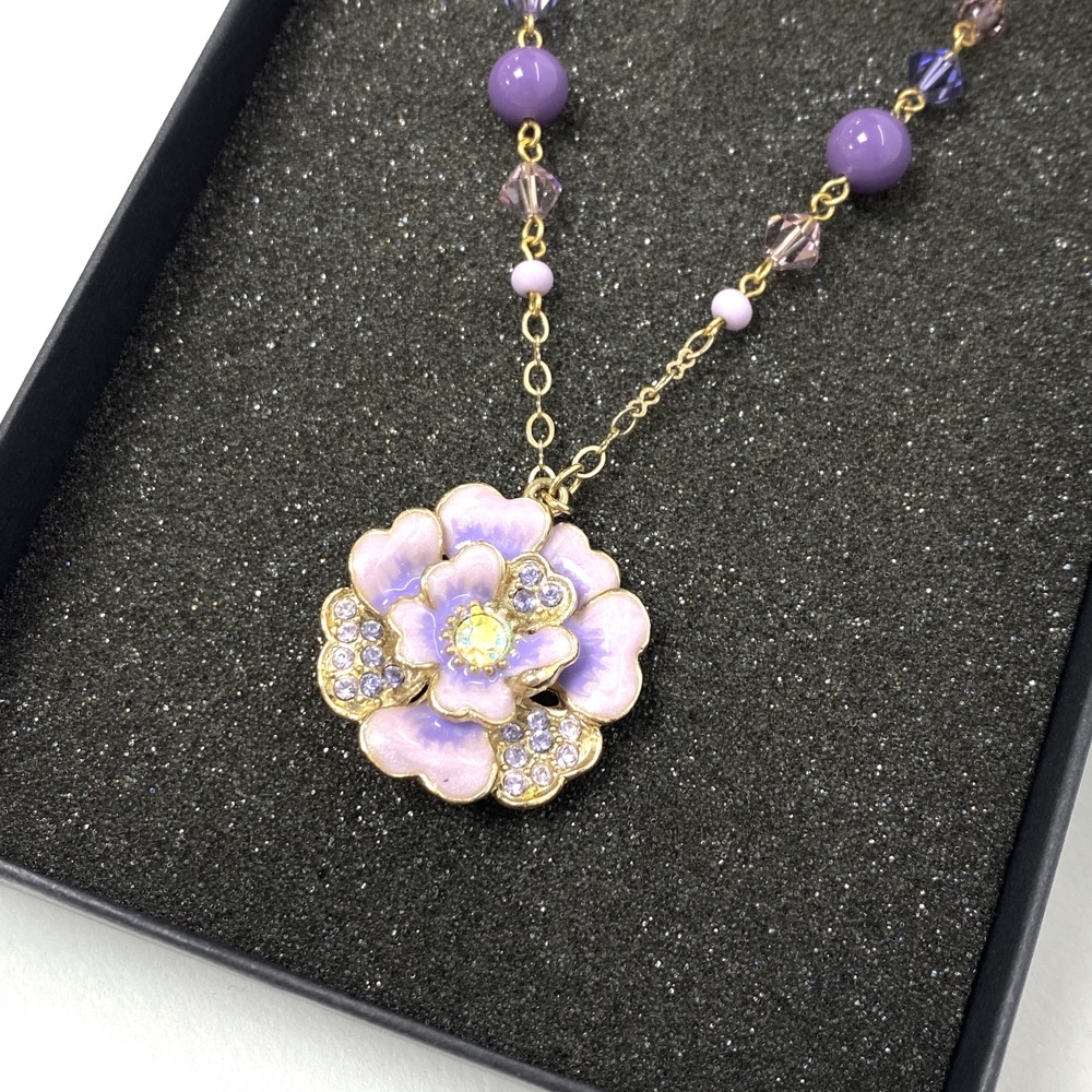 【楽天市場】ANNA SUI アナスイ ネックレス パープル フラワー 花