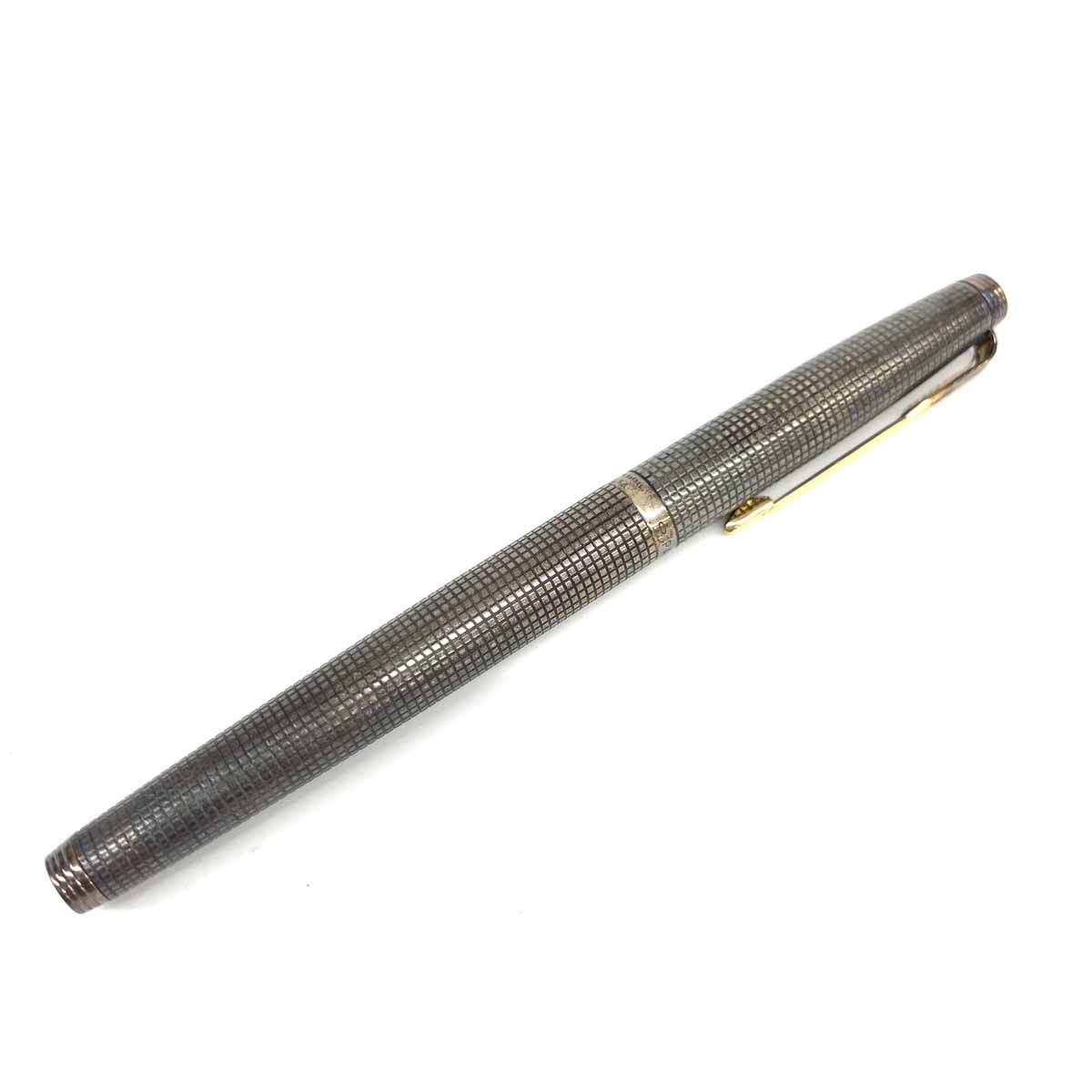 PARKER パーカー 万年筆 シルバーカラー シルバー製 ペン先14K 文具 PEN ペン 筆記具 割り引き