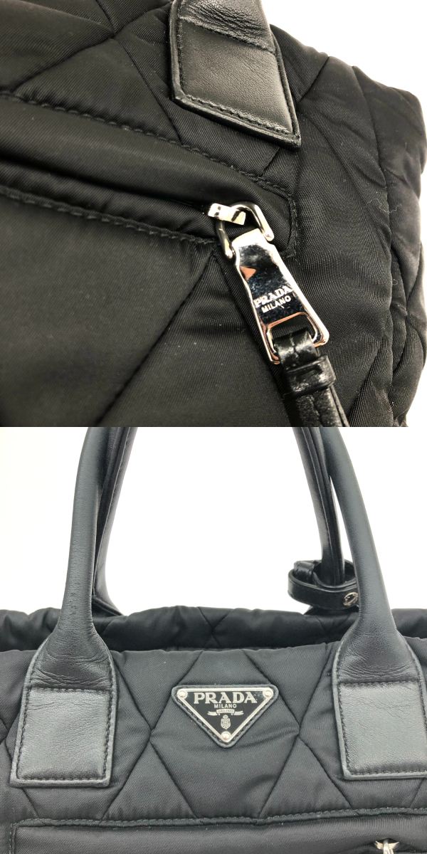 PRADA プラダ 2WAYバッグ ブラック レディース キルティング bag