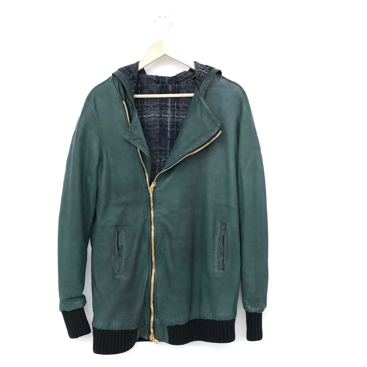 TAKUYA∞着用Giorgio Brato Wライダースジャケット グリーン TAKUYA∞着用Giorgio Brato Wライダースジャケット グリーン