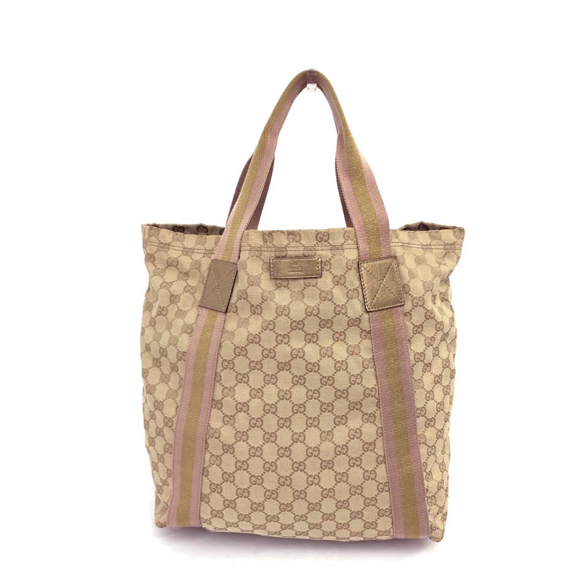 極美品　GUCCI　グッチ　トートバッグ　シェリーライン　キャンバス　レザー GUCCI】グッチ シェリーライン 257341 トートバッグ レディース