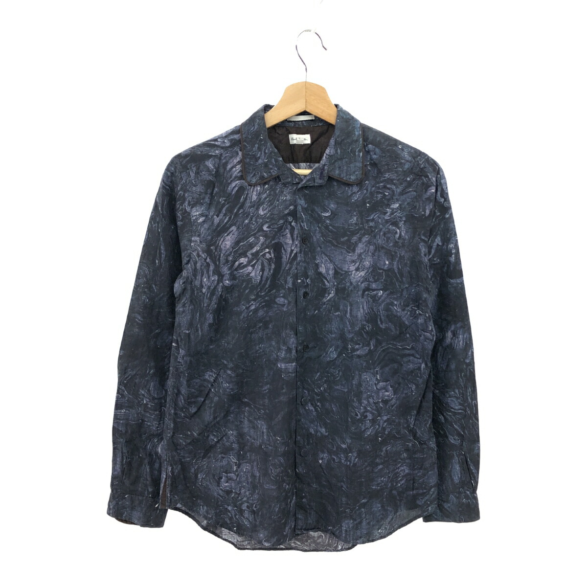 PAUL SMITH 鼻柄 長袖シャツ コットンシャツ イエローグリーン M PAUL SMITH 鼻柄 長袖シャツ コットンシャツ イエローグリーン M
