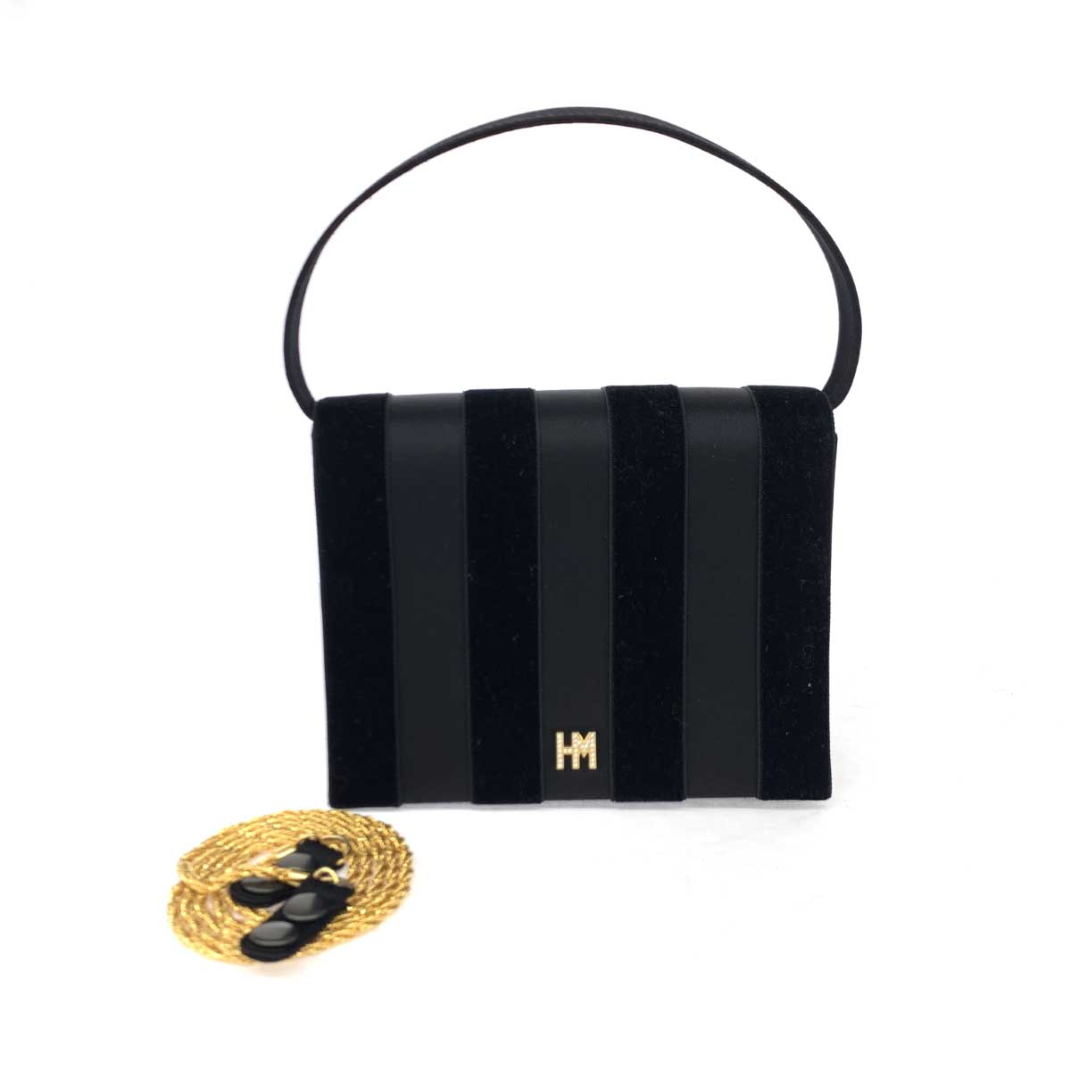 Hanae Mori ヘビ柄レザーハンドバッグ hmb601.jpg