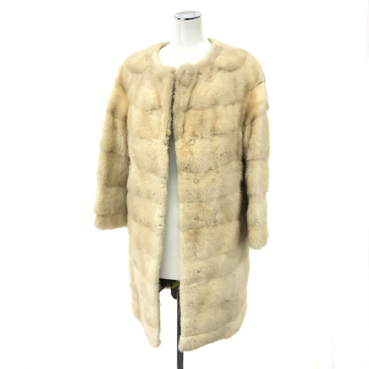 mink ミンク毛皮 毛皮コート ホワイト/ベージュ ミンク レディース 高級 ファー 【中古】｜リサイクル ティファナ
