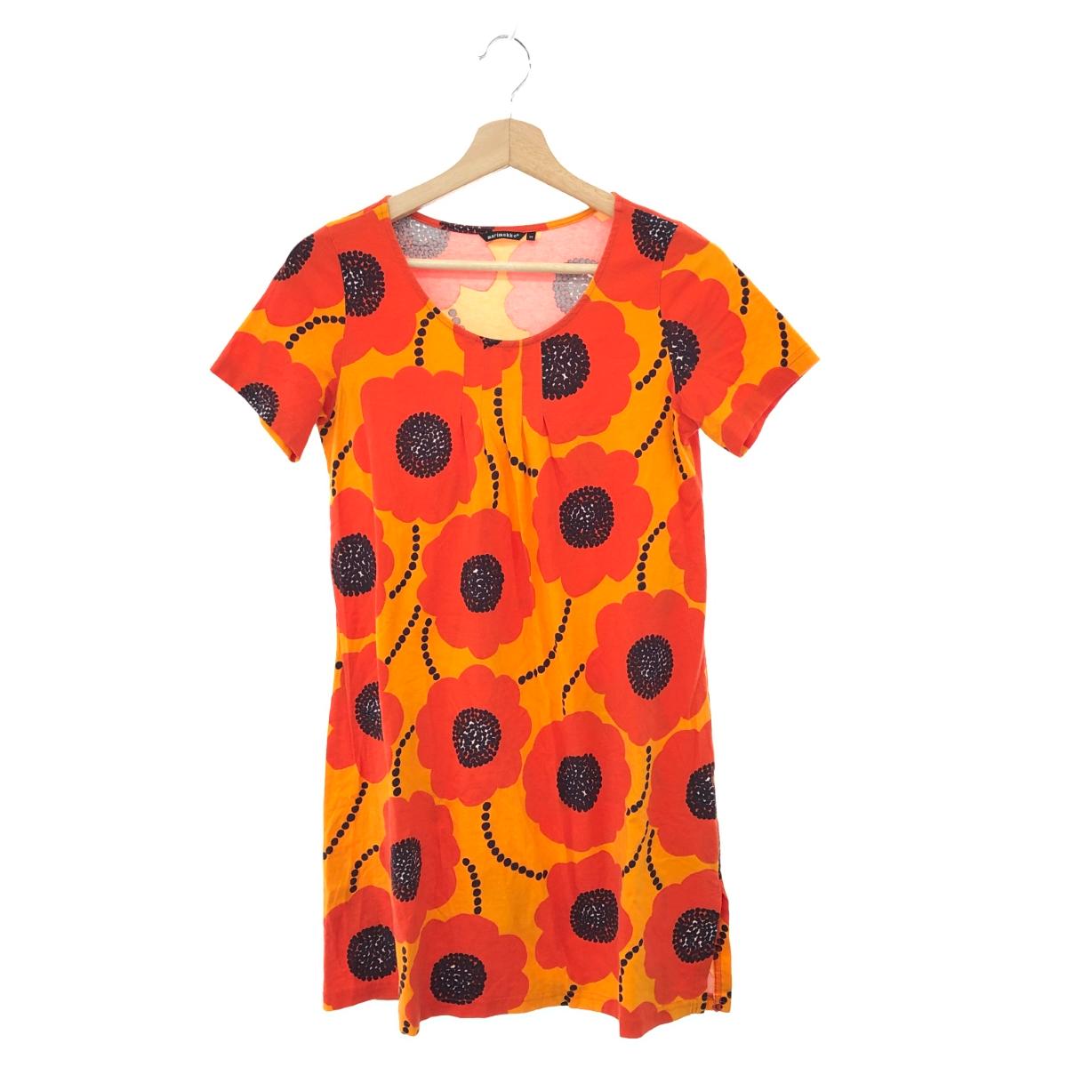 正規品　マリメッコ　レーヨン ワンピース　チュニック marimekko マリメッコ リネン100% ドット柄 ワンピース