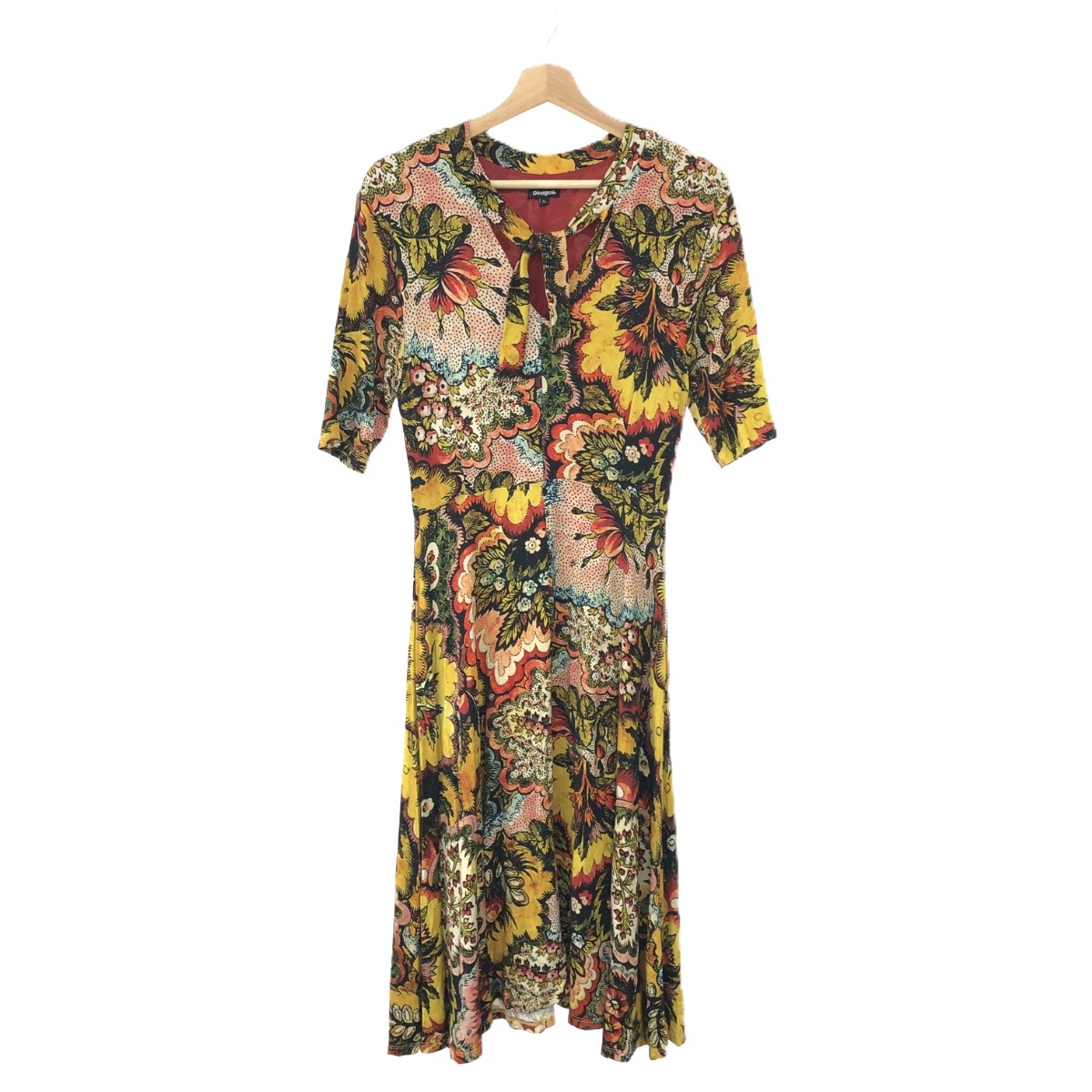 Desigual チュニックワンピース デシグアル Desigual メッセージ ショートチュニックワンピース
