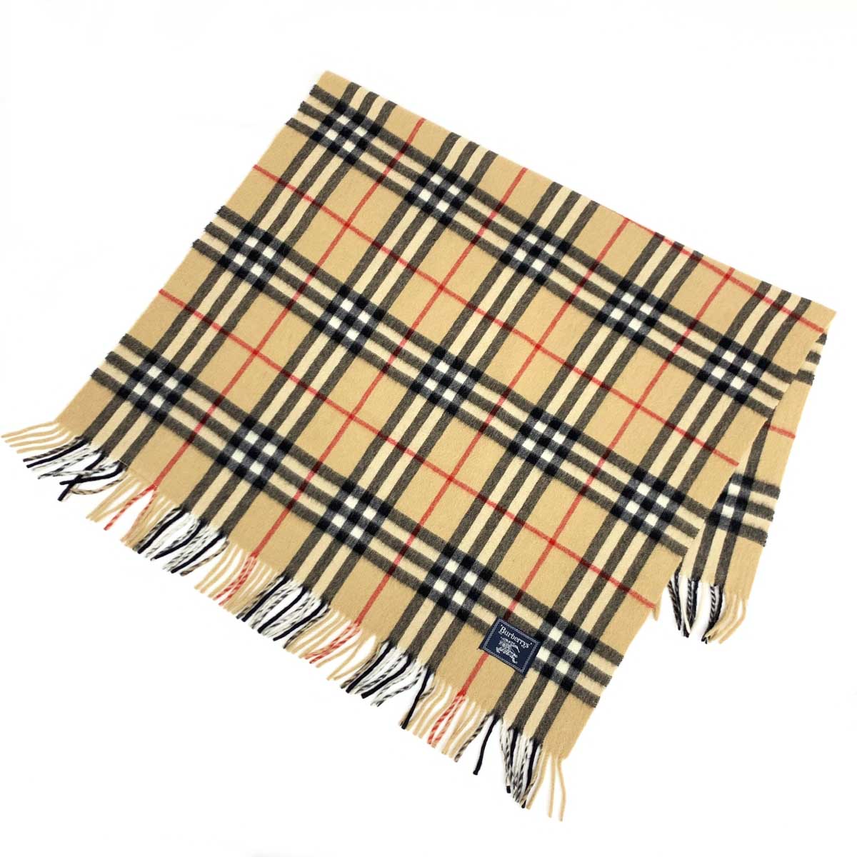 バーバリーロンドンノバチェック　大判ウール100% 膝掛け　ベージュ ○未使用品 BURBERRY LONDON ウール 膝掛け ノバチェック