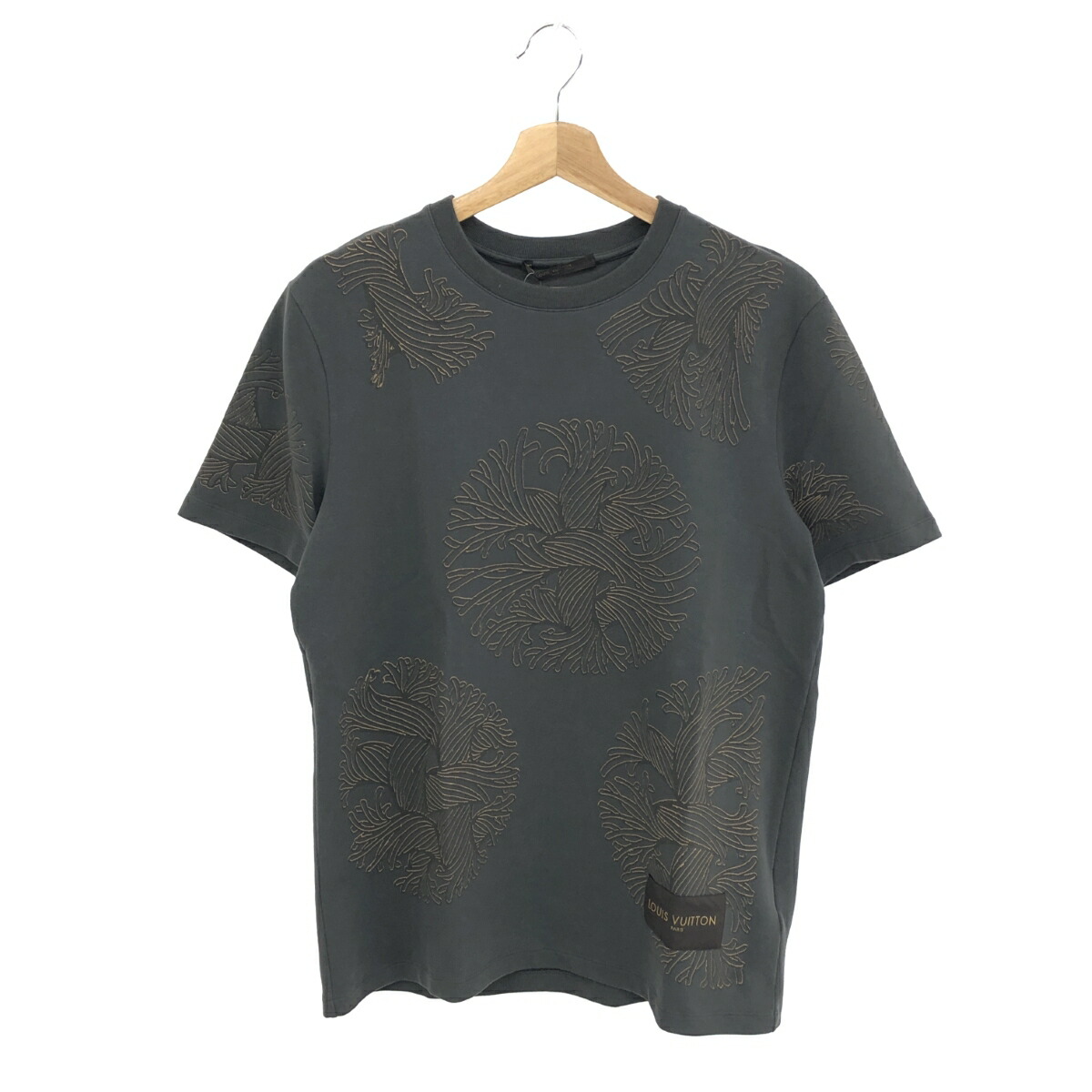 LOUIS VUITTON ルイヴィトン 半袖カットソー Tシャツ サイズ:M チャコールグレー メンズ ネメス トップス 【中古】