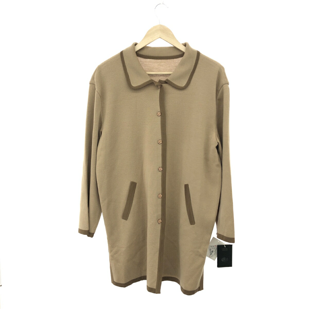 美品 レリアン ウール アンサンブル ニット 大きめ サイズ13+ 黒系 レリアン１３＋美品ローズカラーが素敵なアンサンブルニット完売￥70