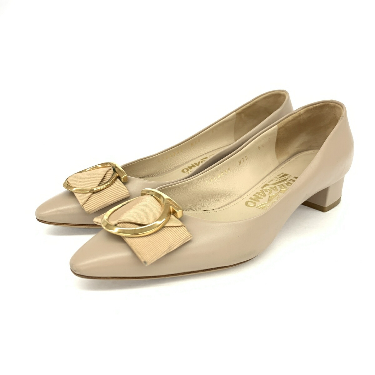 未使用✨サルヴァトーレフェラガモ　VARA パンプス　カーフレザー　ヴァラリボン 中古・古着通販】Salvatore Ferragamo (サルヴァトーレ