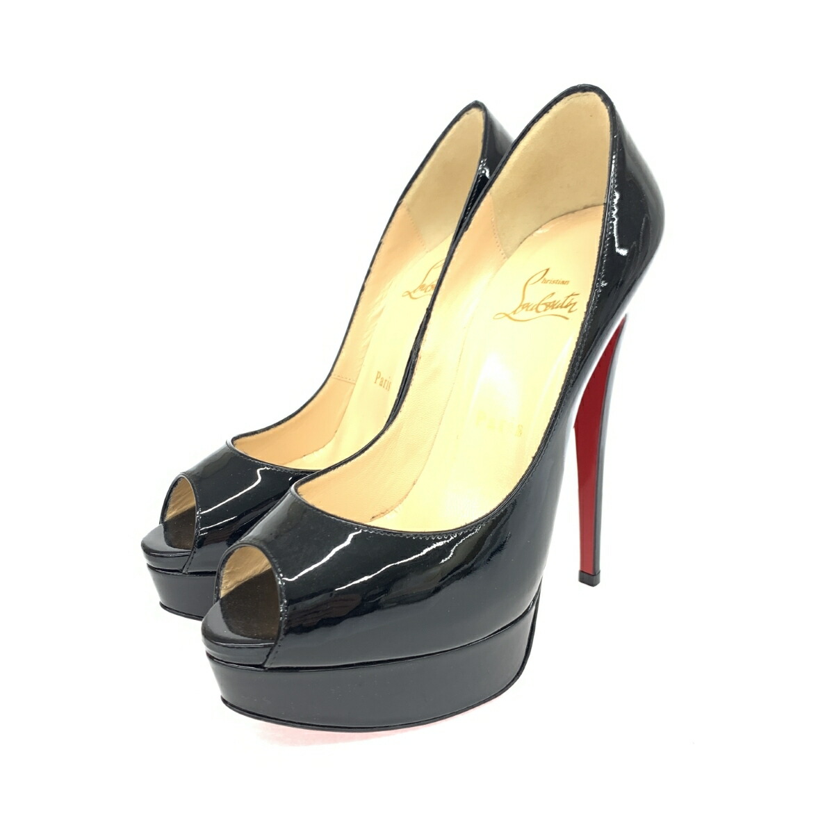 クリスチャンルブタン　ブラックエナメル　サイズ表記「36 1/2」23センチ程度 楽天市場】Christian Louboutin クリスチャン ルブタン パンプス