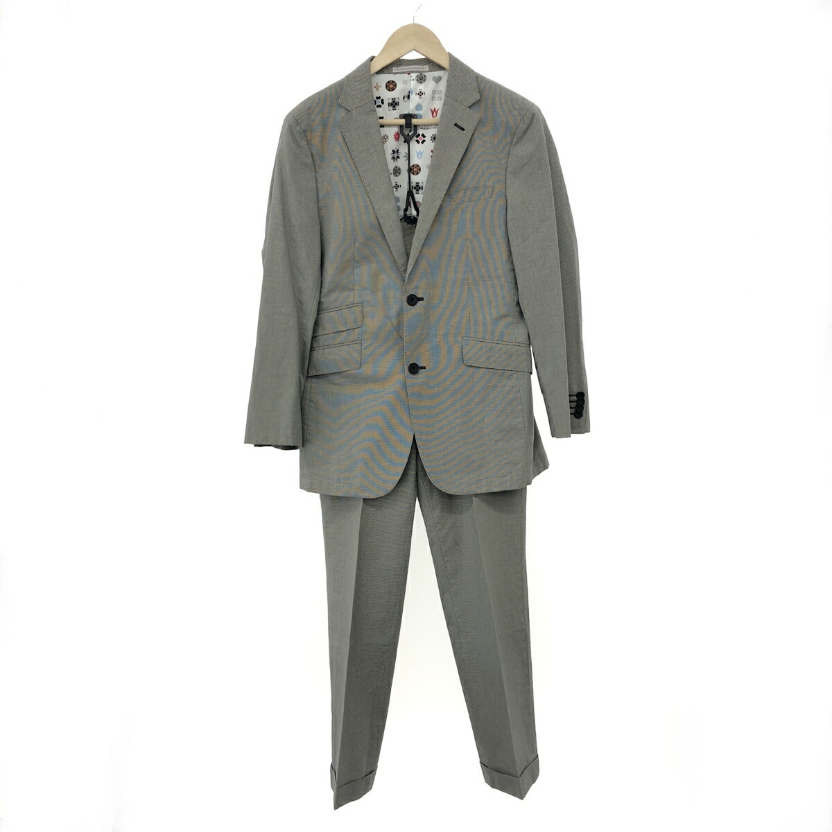 BURBERRY バーバリー　スーツセットアップ　グレー　Mテーラードジャケット BURBERRY - 【極美品】BURBERRY スーツ セットアップ グレー