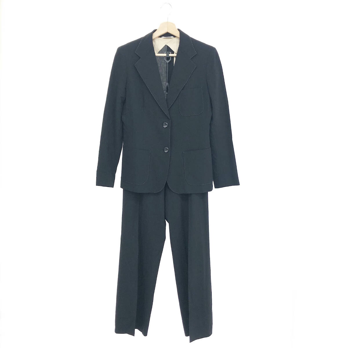 美品 LLサイズ マックスマーラ 白タグ パンツスーツ セットアップ Max Mara - マックスマーラ セットアップ パンツスーツ ストライプ