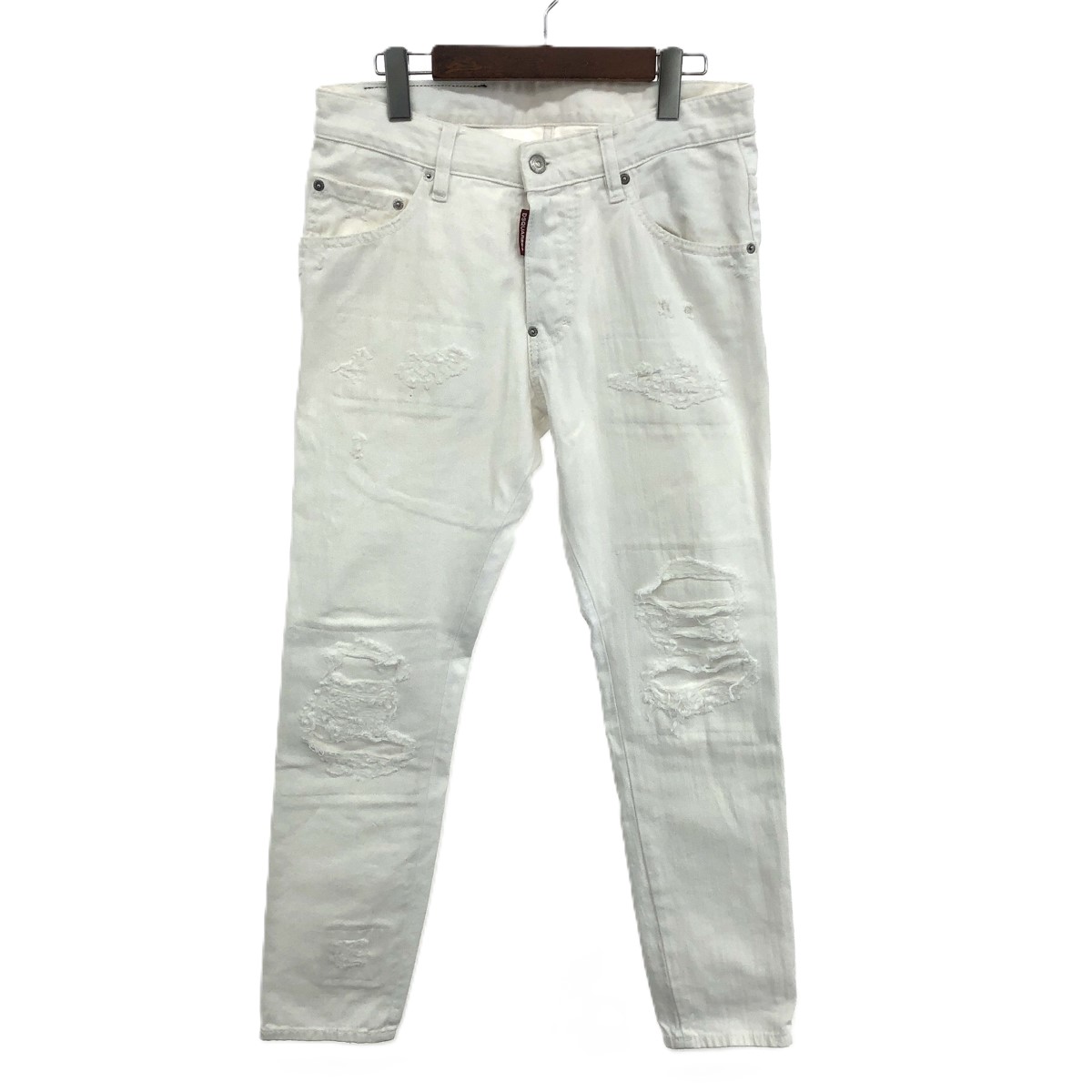 Dsquared2 ディースクエアード ダメージ加工 デニム パンツ 良好 サイズ:46 S74LB1278 ホワイト メンズ SKATER JEANS ボトムス 23SS 【中古】｜リサイクル ティファナ 16,557円