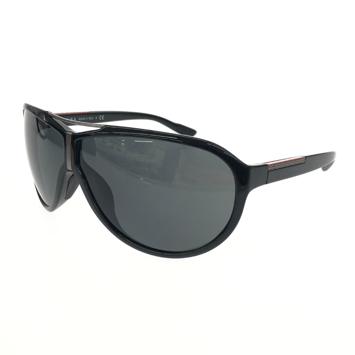 PRADA プラダ サングラス SPS09L ブラック ティアドロップ メガネ 眼鏡 サングラス sunglasses 服飾小物 【中古】