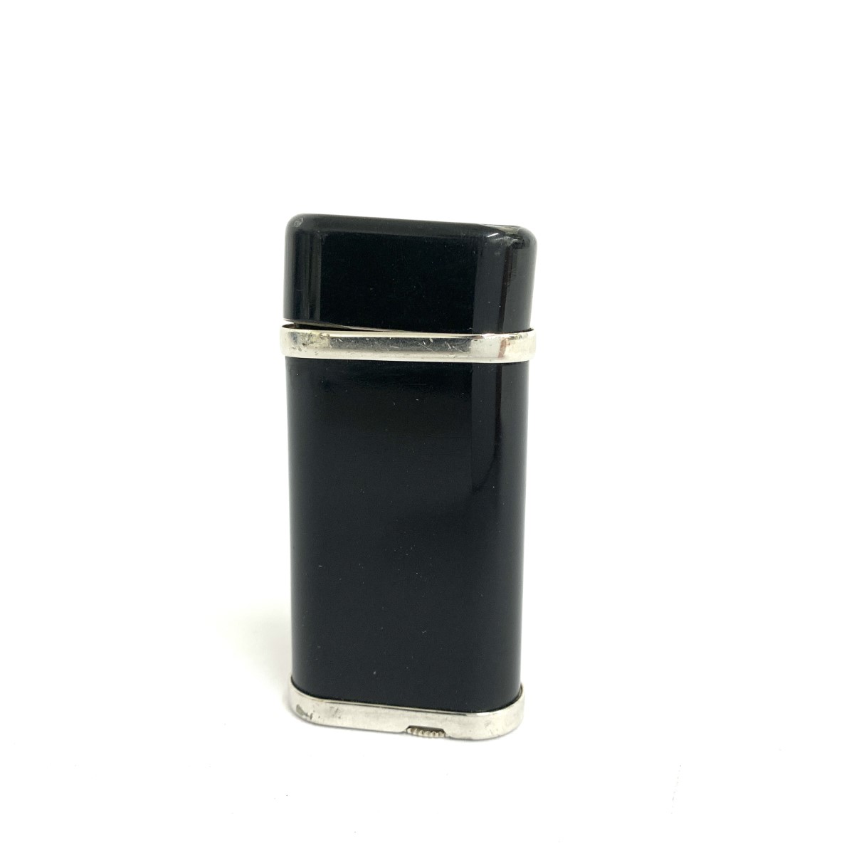 Cartier カルティエ ゴドロンラッカー ローラー式 ライター ブラック/シルバーカラー 喫煙グッズ 【中古】