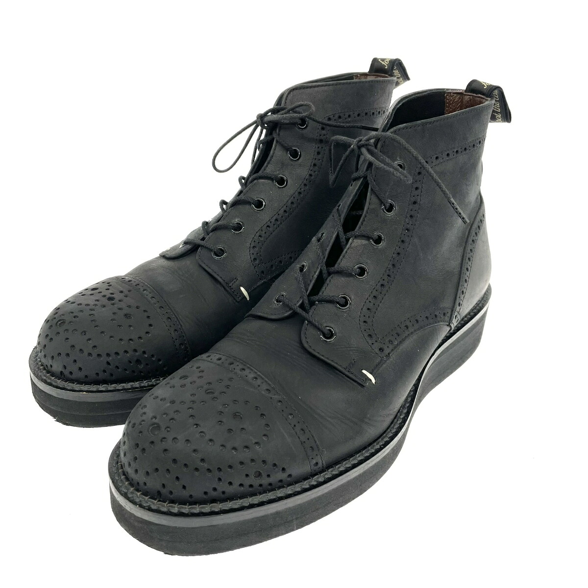 FOOT THE COACHER フットザコーチャー ブーツ 良好 8 1/2 ブラック レザー メンズ 靴 シューズ boots ワークブーツ 【中古】｜リサイクル ティファナ 19,626円
