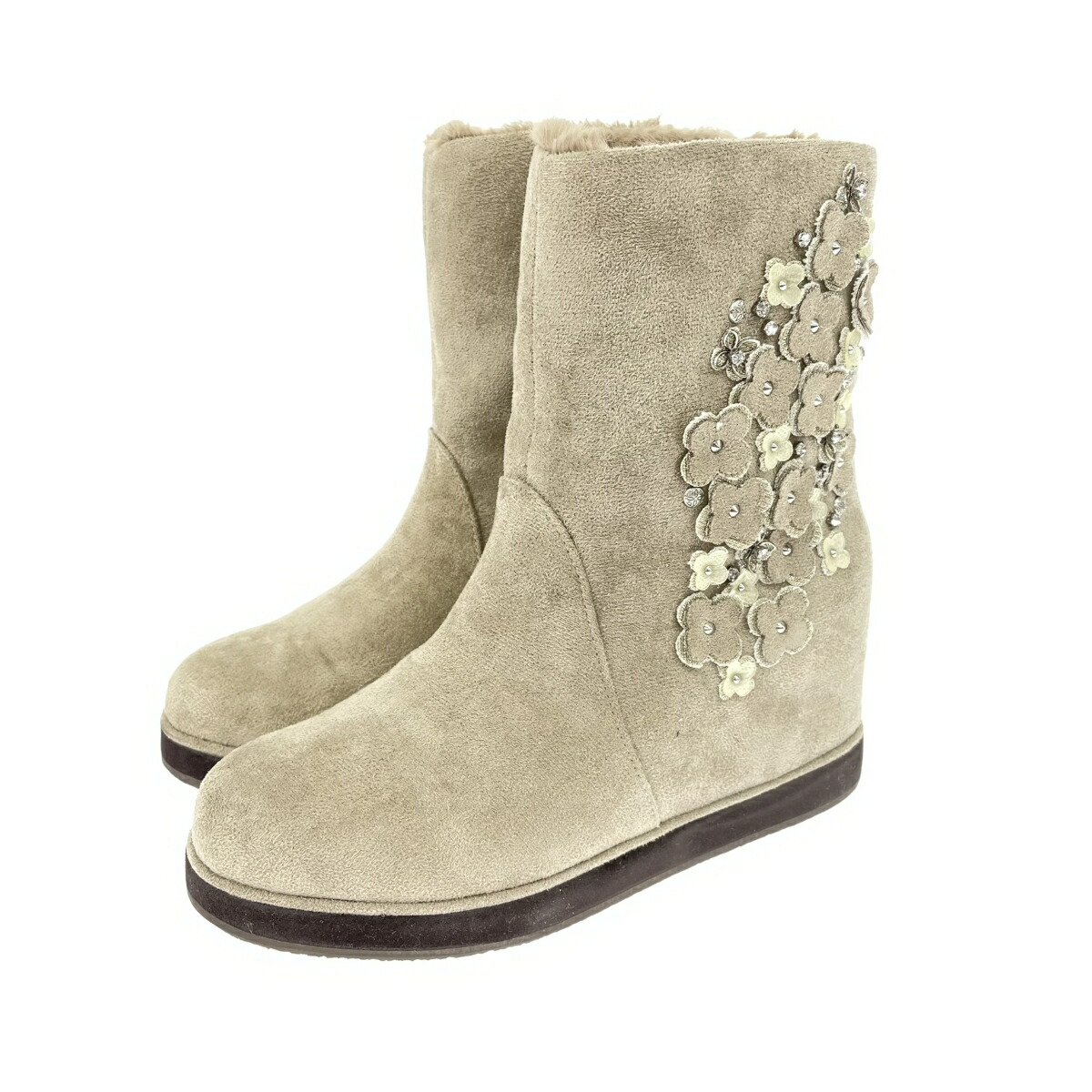 ジミーチュウブーツ新品未使用品37 中古・古着通販】JIMMY CHOO (ジミーチュウ) ビジューショートブーツ