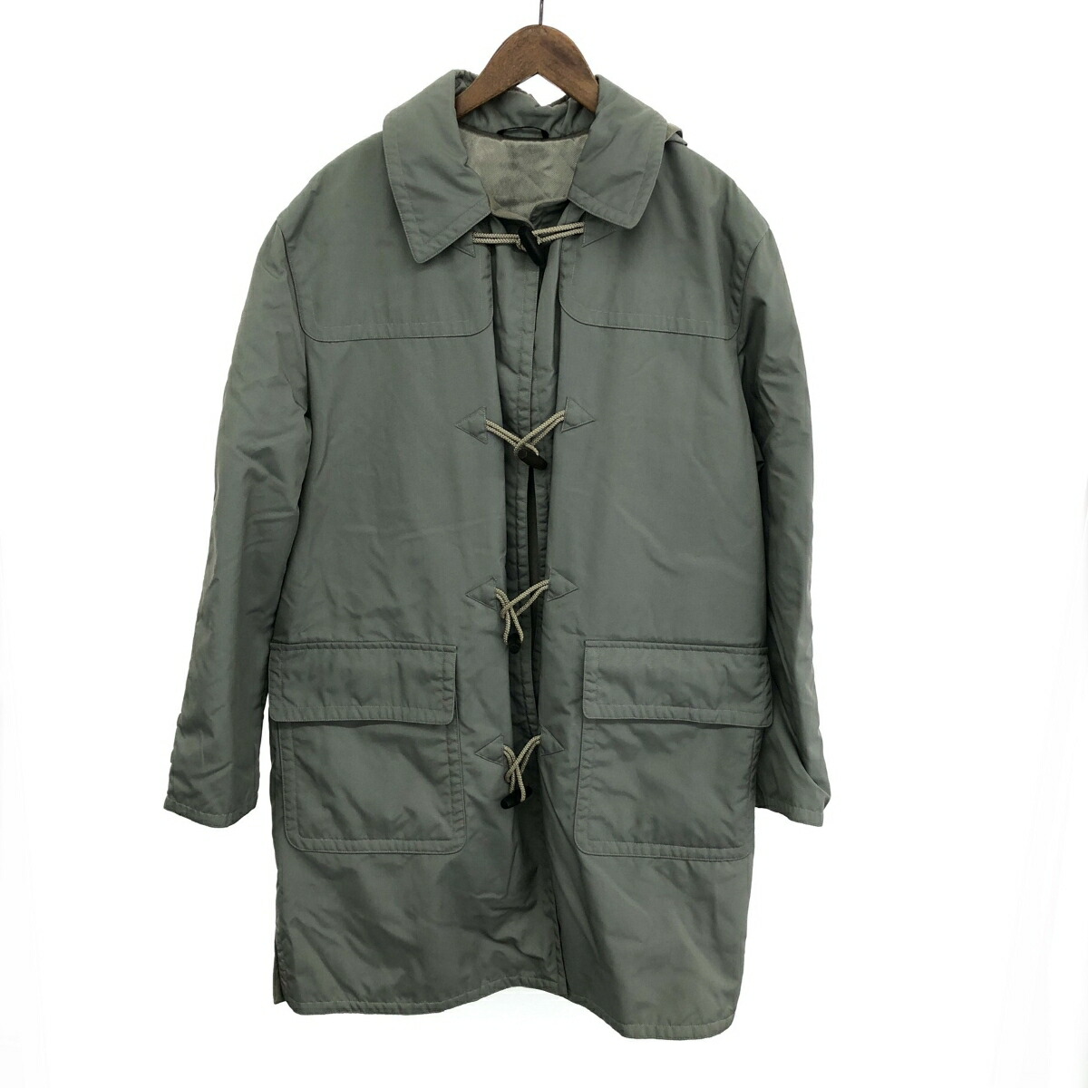 【超希少】HERMES ダッフルコート ナイロン カシミヤ裏地 カーキ 54XL 超希少】HERMES ダッフルコート ナイロン カシミヤ裏地 カーキ 54XL