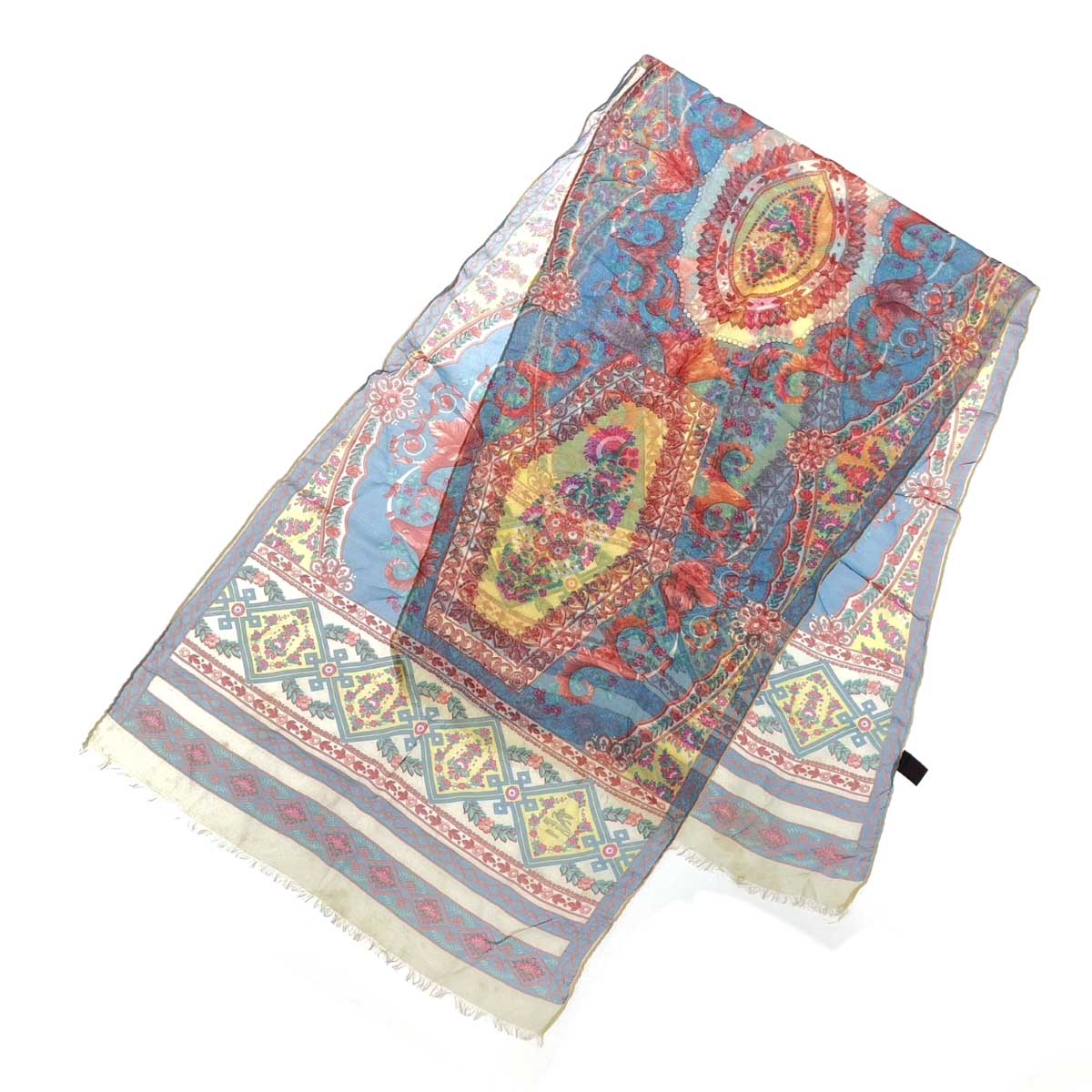 美品ETROエトロ 大判ストール ペイズリー ロングスカーフ148cm✖️65cm 極美品✨ETRO エトロ 大判ストール スカーフ シルク混