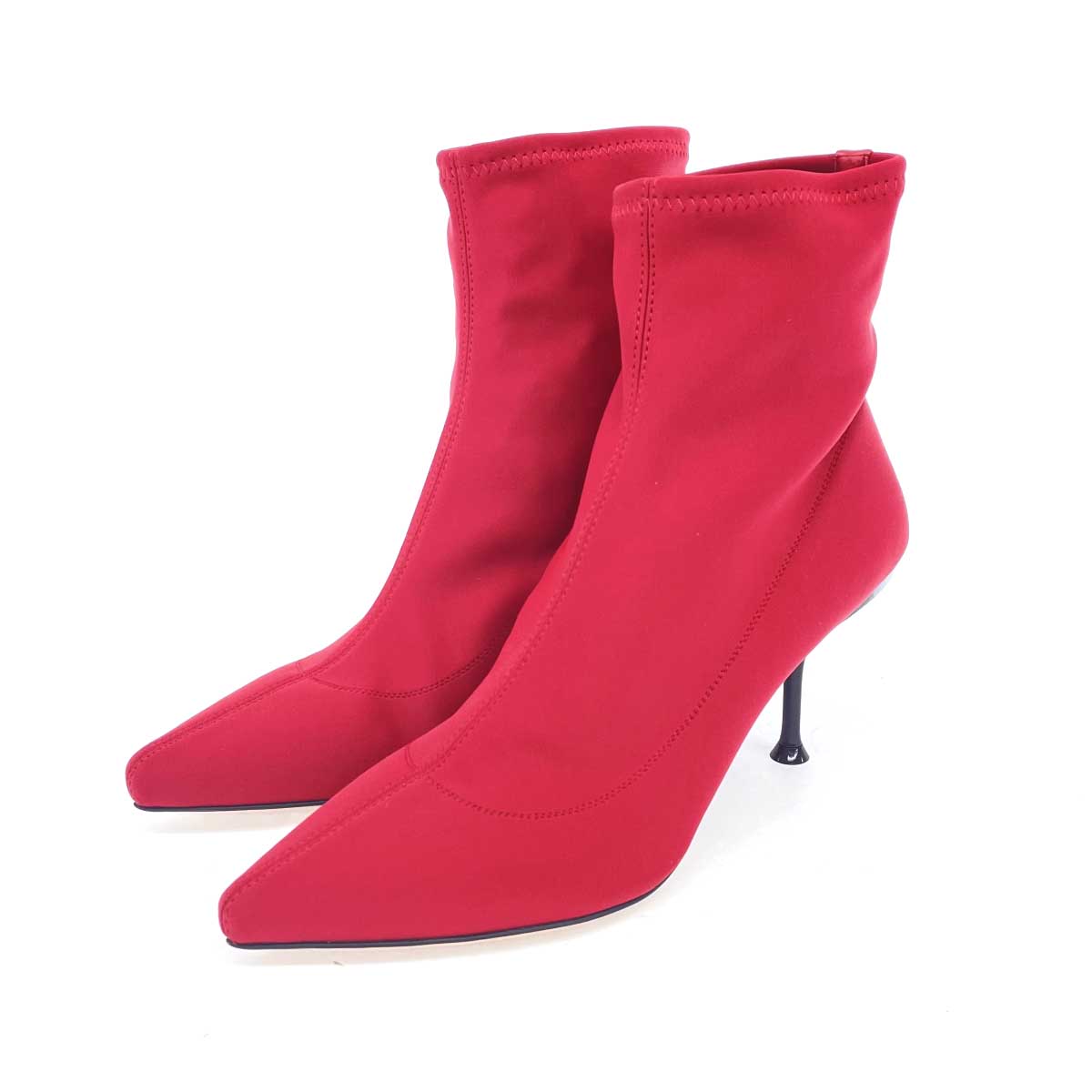 sergio rossi セルジオロッシ ショートブーツ 未使用品 36 2/1 A81760-MTEE16 レッド レディース イタリア製 靴 ブーティー boots 【中古】