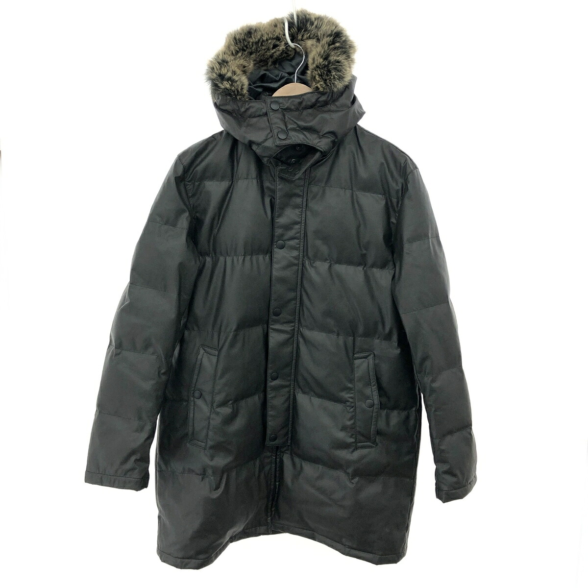 D&rsquo;URBAN ダーバン ダウン コート 良好 サイズ:M ブラック レザー メンズ アウター 【中古】｜リサイクル ティファナ