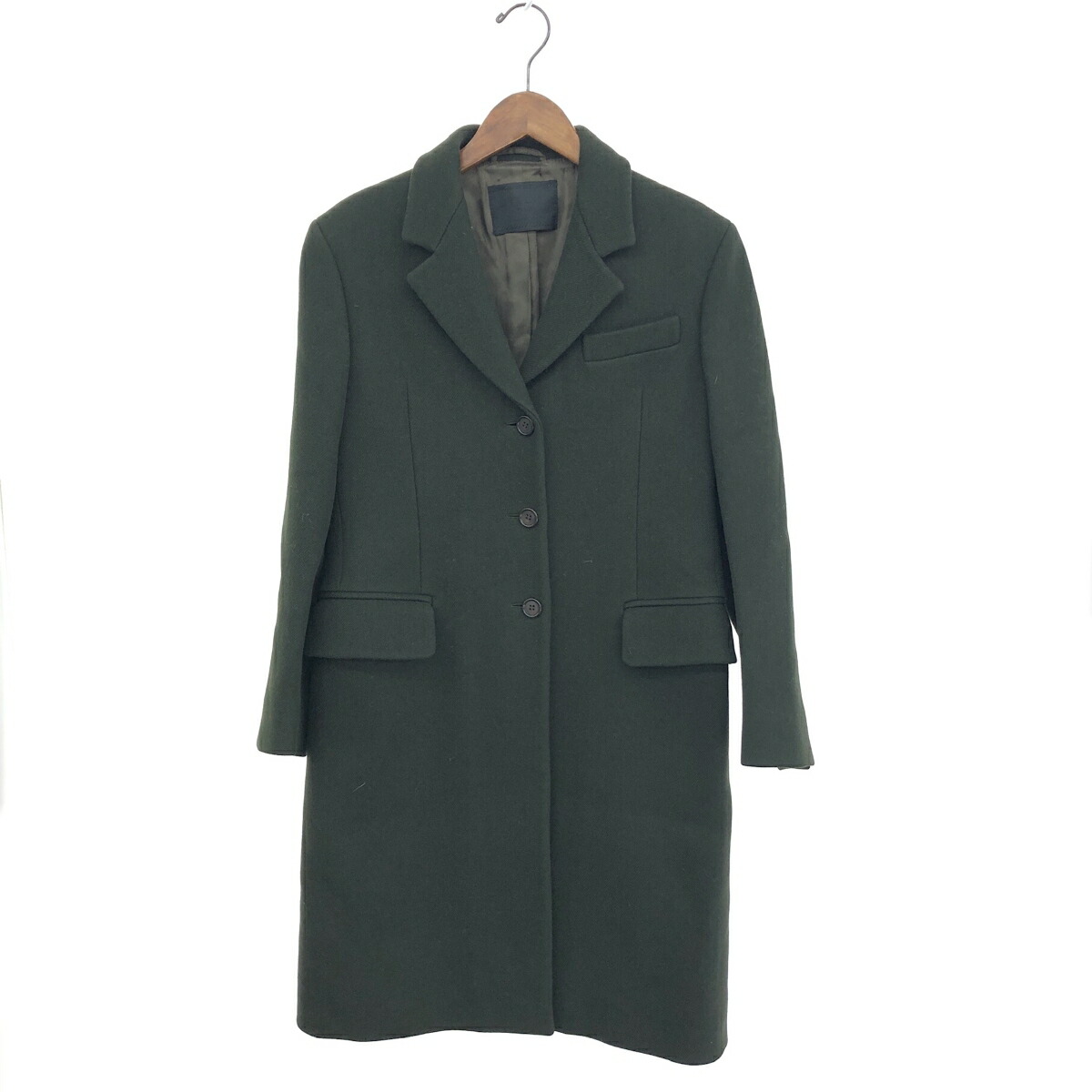 楽天市場】【中古】PRADA22AW ダブルチェスターコート UC474N ブラック