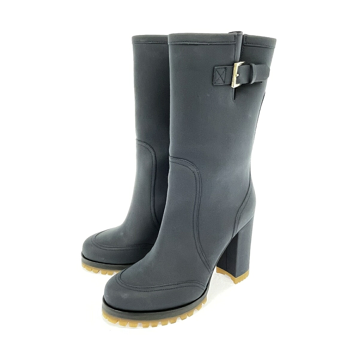 RED VALENTINO レッドヴァレンティノ ブーツ 未使用品 サイズ:38 ネイビー レザー レディース 靴 シューズ boots 【中古】