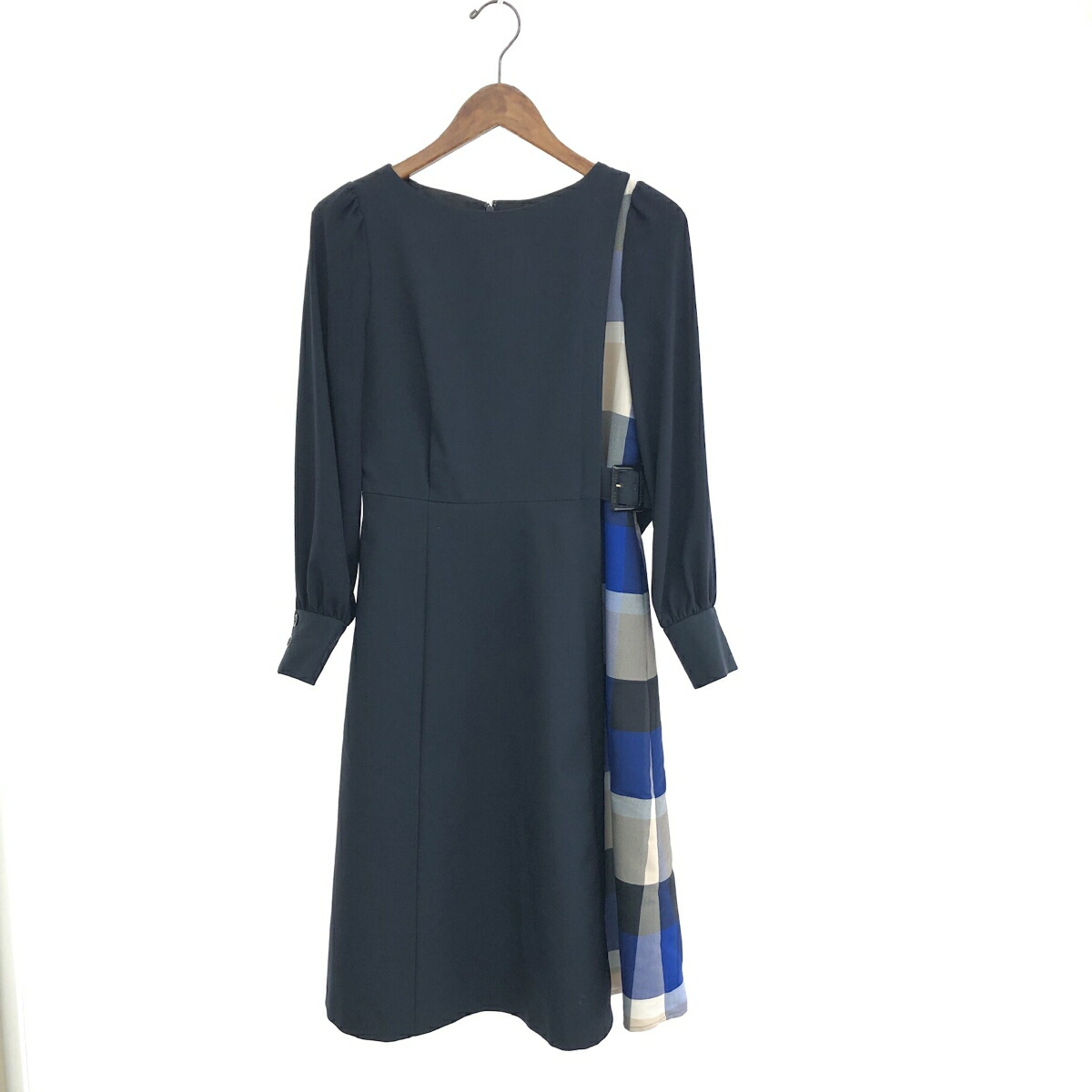 ブルーレーベル、ネイビー 長袖 カットソー チェック柄袖 楽天市場】BLUE LABEL CRESTBRIDGE ブルーレーベルクレスト
