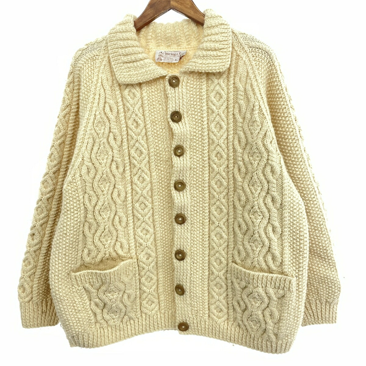 INVERALLAN インバーアラン 4A 茶タグ スコットランド製カーディガン INVERALLAN インバーアラン 4Aカーディガン インディゴ