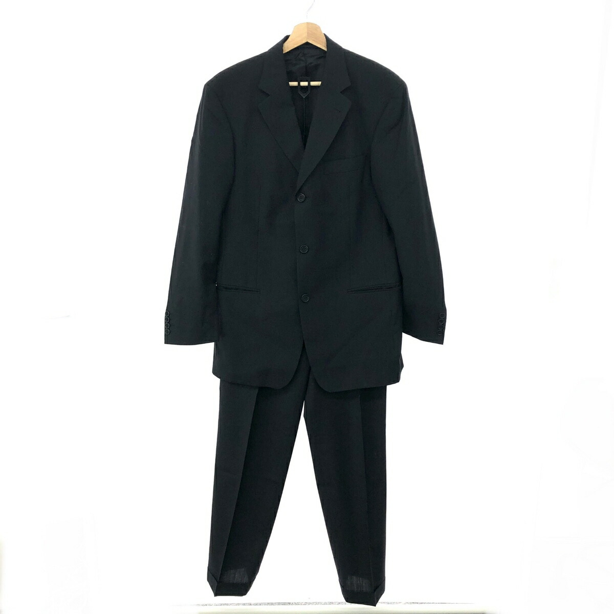 HUGO BOSSヒューゴボス★シルクコットン セットアップ 2Bブラックスーツ HUGO BOSSヒューゴボス☆シルクコットン セットアップ 2B