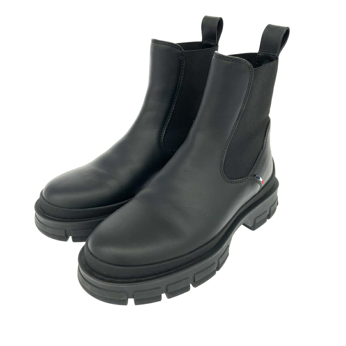 MONCLER モンク軌跡 HEVEA ブーツ 好ましい 40  黒いこと なめし革 姿勢ゴア メンズ 靴 シューズ  boots 細工物ブーツ 【中古】