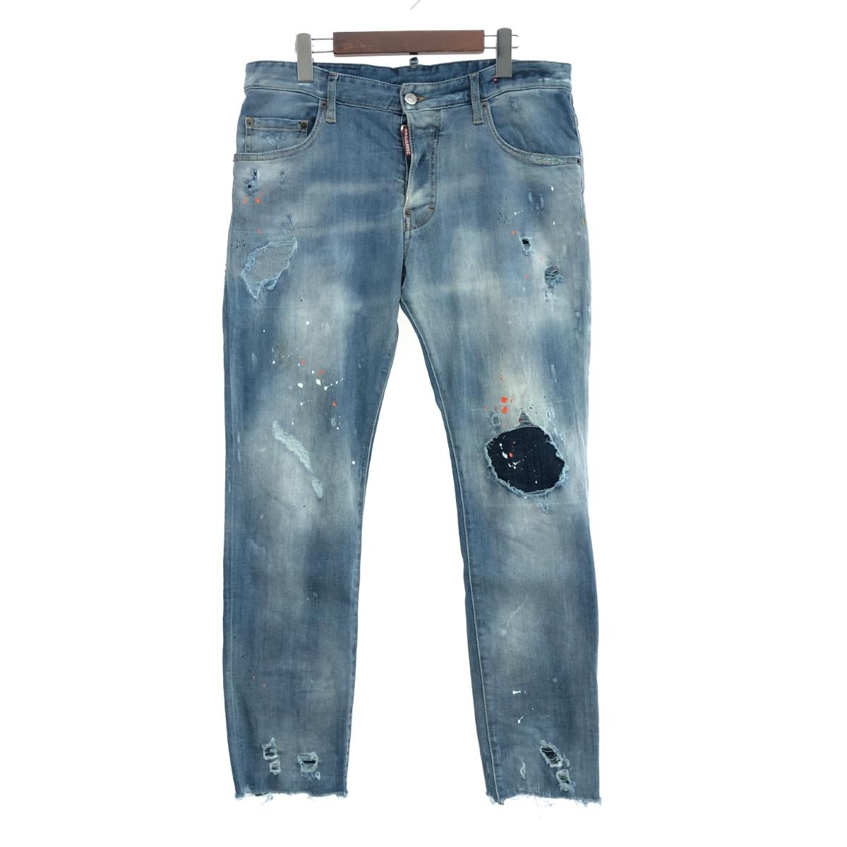 デットストック品【DSQUARED2】S74KA0772　ブラック　パンツ　46 Leather Two Pleats Pant