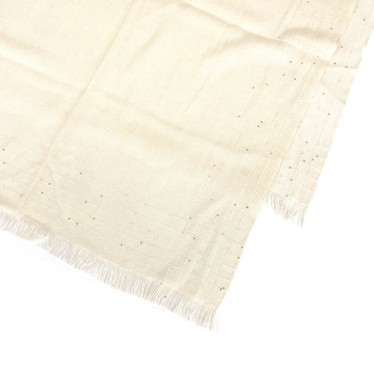 AGNONA アニオナ ストール 良好 アイボリー スパンコール レディース イタリア製 服飾小物 【中古】 10,419円