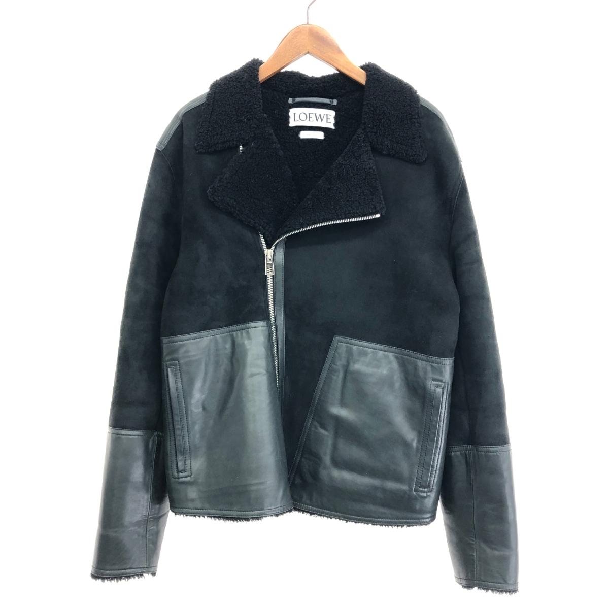 楽天市場】【中古】LOEWE｢LEATHER SHEARLING JACKET｣レザー切替