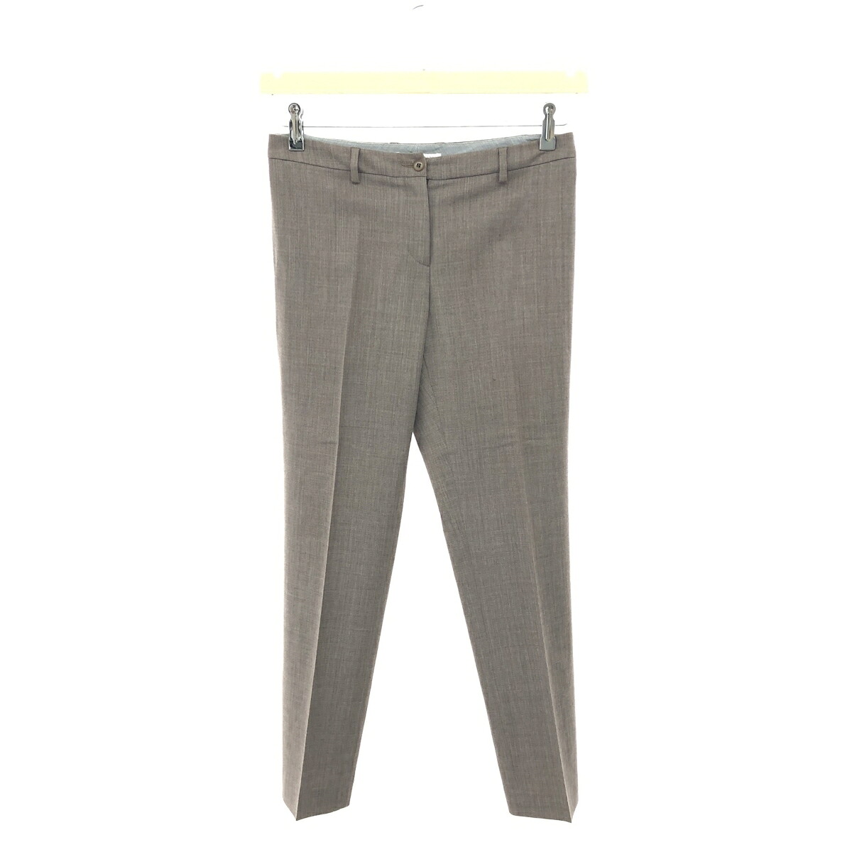 FABIANA FILIPPI ファビアナフィリッピ センタープレス パンツ サイズ:S ブラウン ウール混 レディース ボトムス　薄地 スリム 【中古】