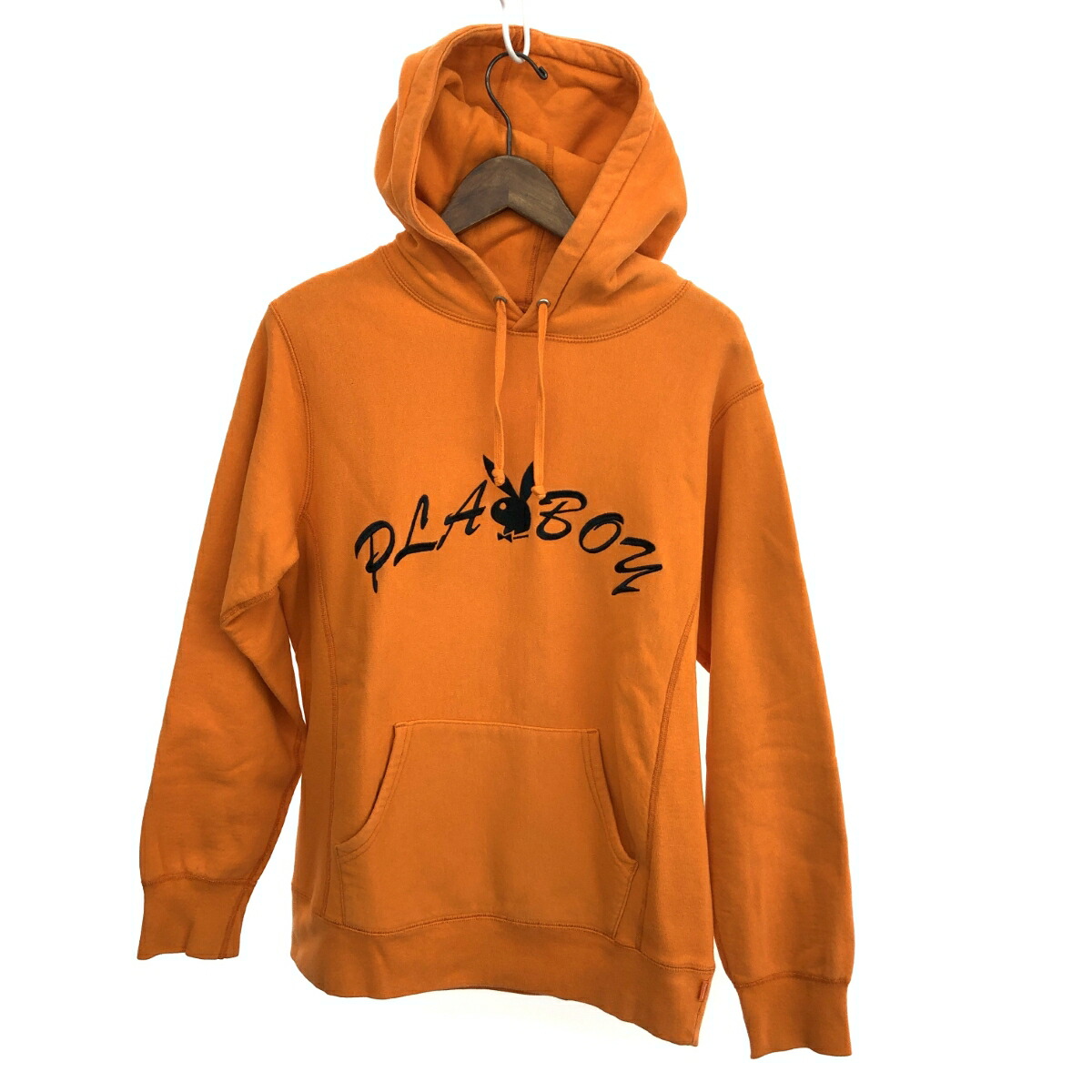SUPREME シュプリーム×プレイボーイ ティーシャツ パーカー  大きさ:M  オレンジ色  メンズ PLAYBOY HOODED SWEAT トップス 【中古】