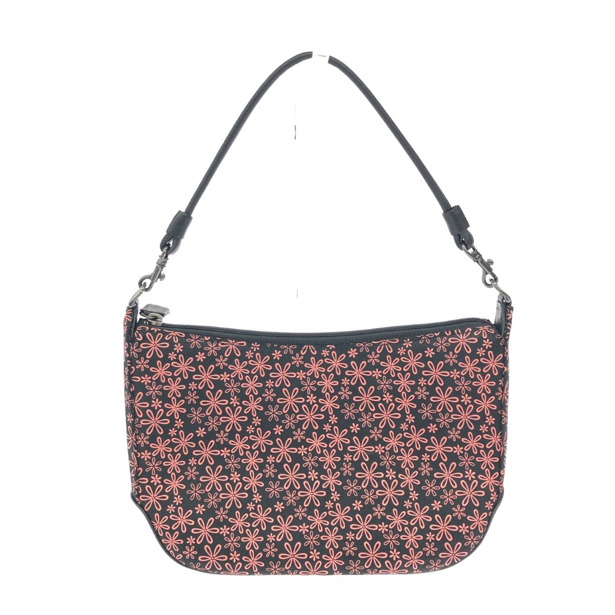 印傳屋 インデンヤ ショルダーバッグ 良好 ブラック 雪割草/花柄 レディース 斜め掛け bag 鞄 【中古】