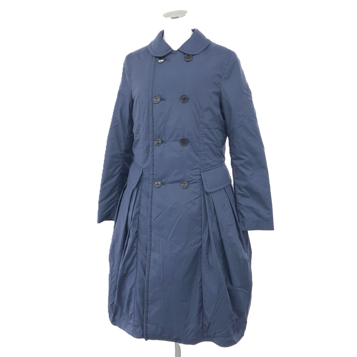 COMME des GARCONS コムデギャルソンコムデギャルソン ロング中綿 コート 良好 サイズ:S ネイビー レディース アウター W11C902 【中古】