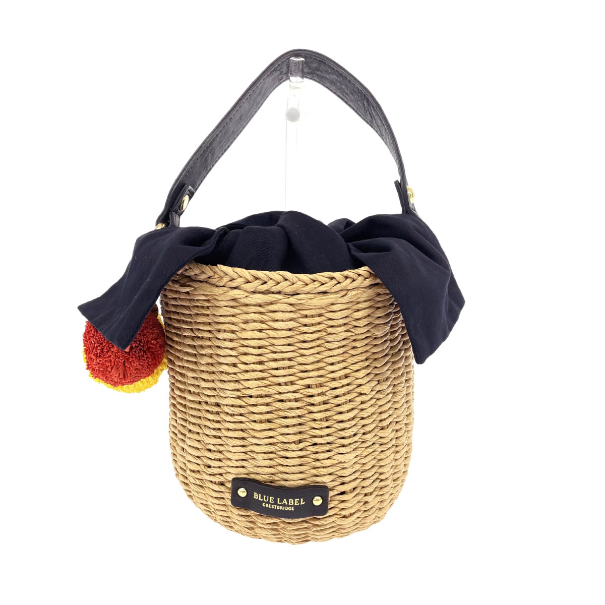 BLUE LABEL CRESTBRIDGE ブルーレーベルクレストブリッジ かごバッグ ハンドバッグ 良好 ベージュ レディース bag 鞄 【中古】