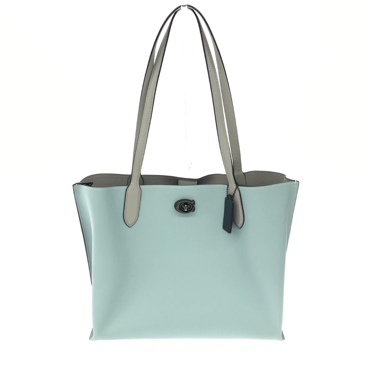 COACH コーチ ウィロウ トートバッグ 良好 C0692 ブルー レザー レディース bag 鞄 【中古】 16,434円