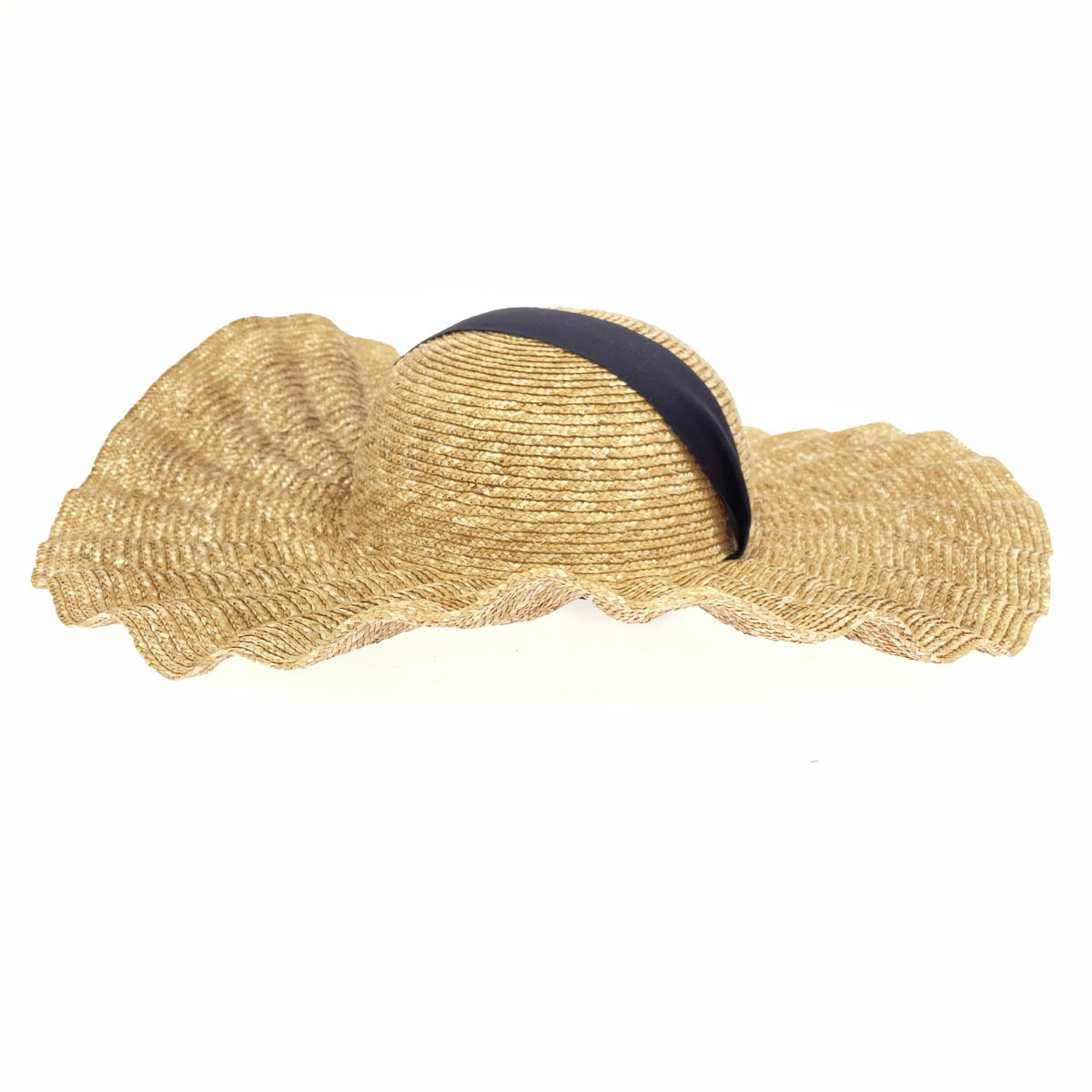 TAH タア 麦わら帽子 未使用品 ベージュ 天然草木 麦 レディース 帽子 服飾小物 【中古】