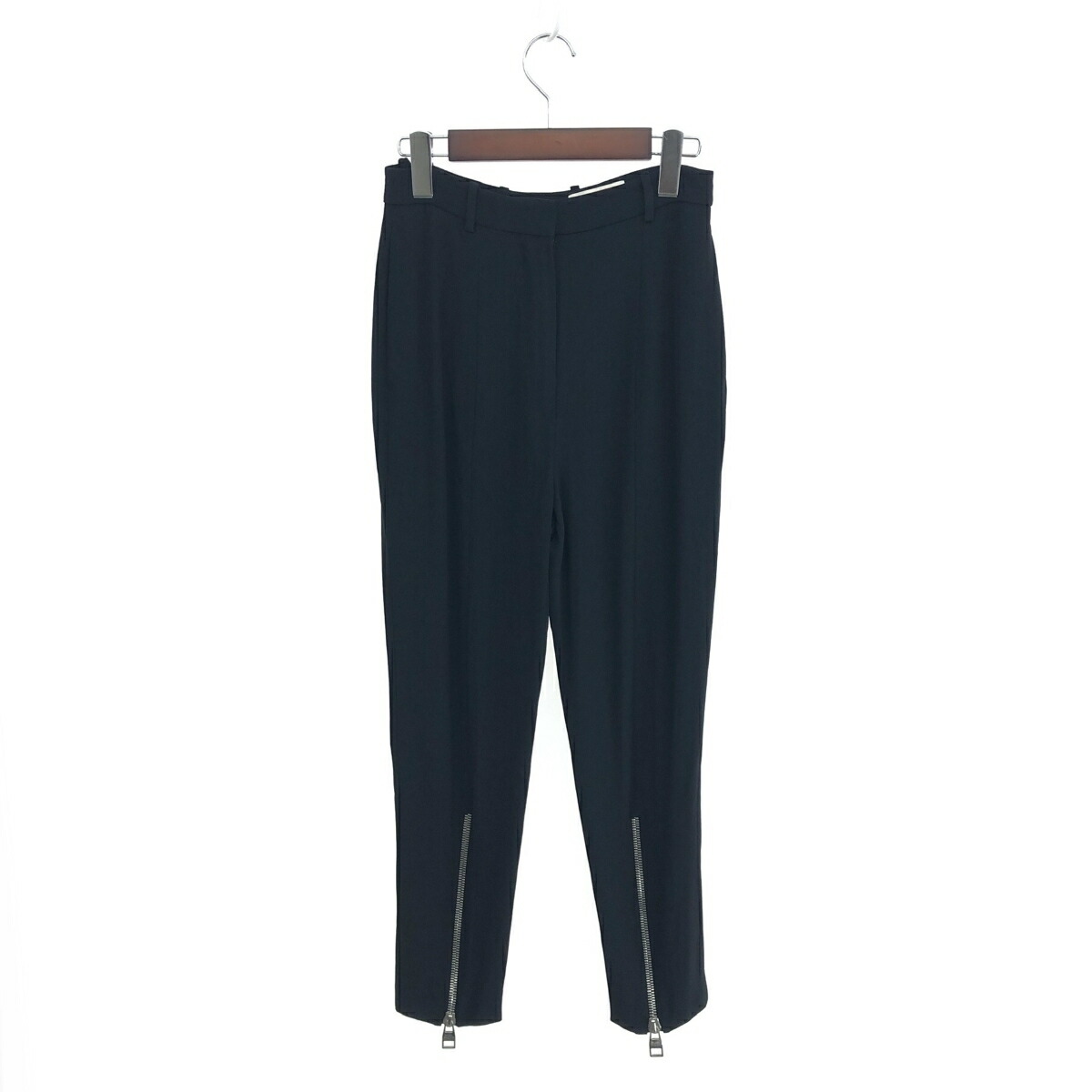 ALEXANDER MCQUEEN アレキサンダーマックイーン センタージップパンツ サイズ:40 ブラック レディース ボトムス 【中古】