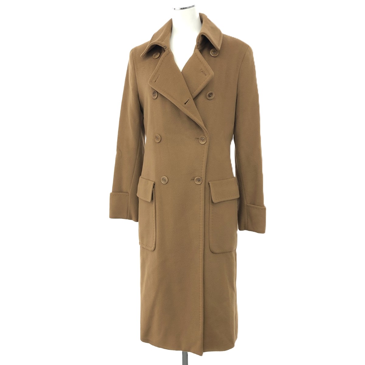 MAX MARA マックスマーラ カシミヤロング コート サイズ:42 キャメルブラウン カシミヤ100% レディース アウター ダブルボタン 【中古】|リサイクル ティファナ