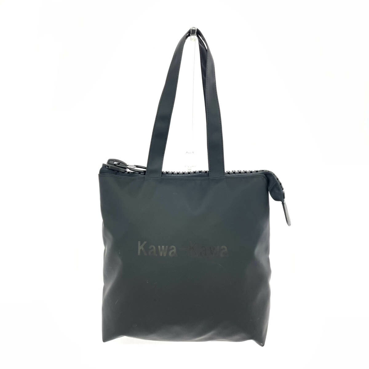 【極美品×超希少】Kawa-Kawa トートバッグ　シルバー×黒　レザー切り替え 極美 kawa-kawa カワカワ トートバッグ Mサイズ シルバー