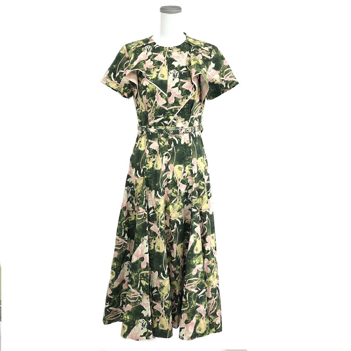 3.1 Phillip Lim 3.1フィリップリム アイリスプリントドレープ 衣装  大きさ:2  緑であること 綿織物 レディース  必要経費\\89000 総柄 【中古】