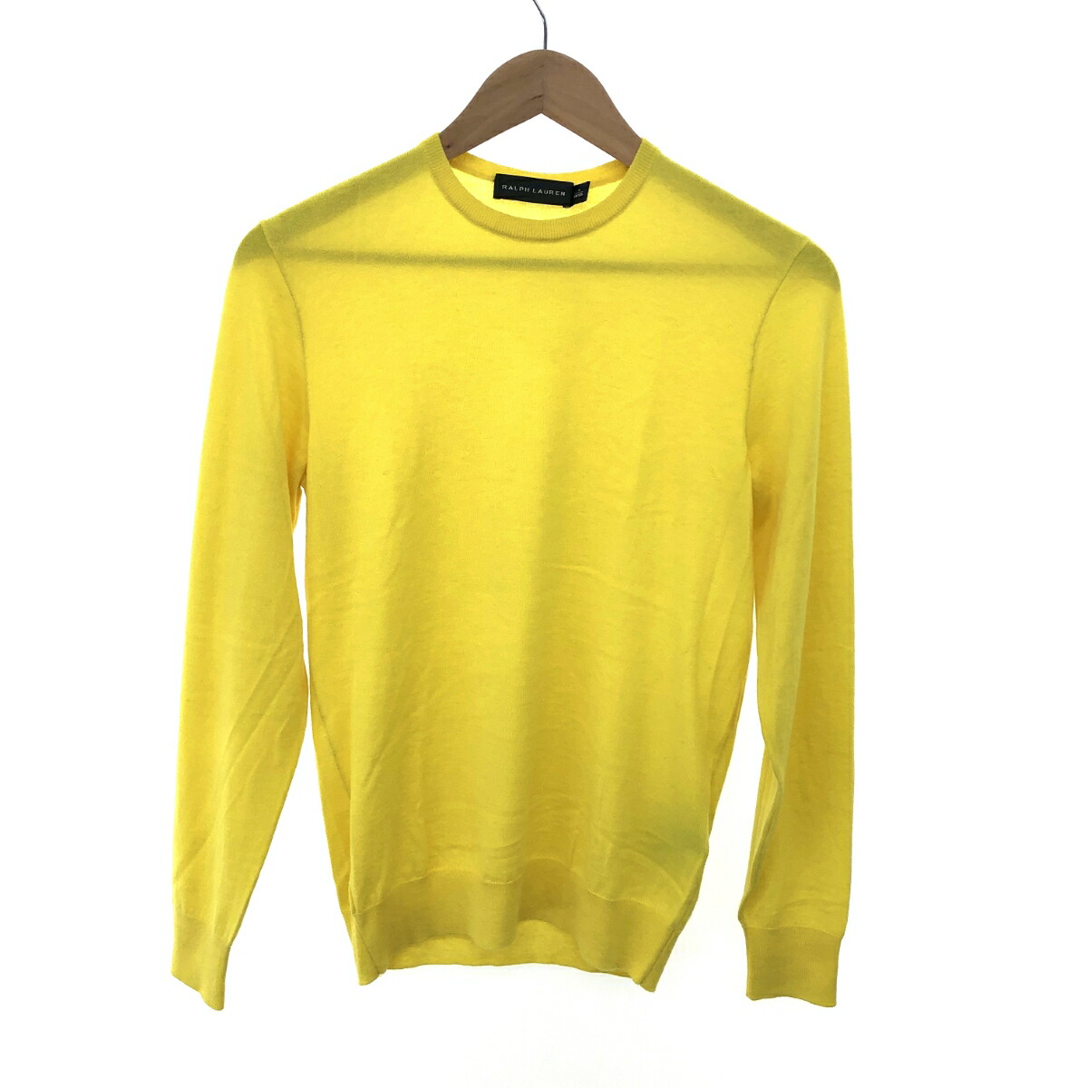 Ralph Lauren Black Label ラルフローレンブラックレーベル ハイゲージ ニット サイズ:S イエロー カシミヤ100％ メンズ トップス 【中古】